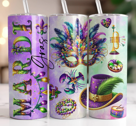 Mardi  Gras Tumbler